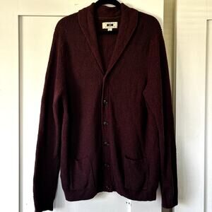 Men's Joseph Abboud burgundy long sleeve cardigan